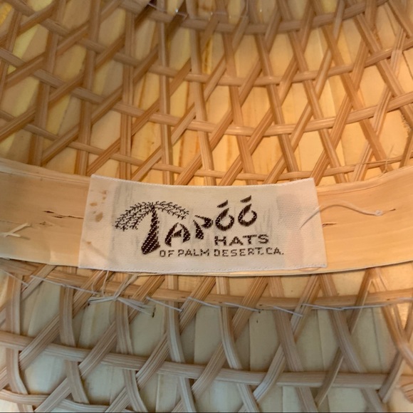 NWOT vtg French straw pith helmet aka 1950s coolie - Picture 5 of 6